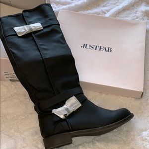 JustFab Black Tall Boots NWT size 7